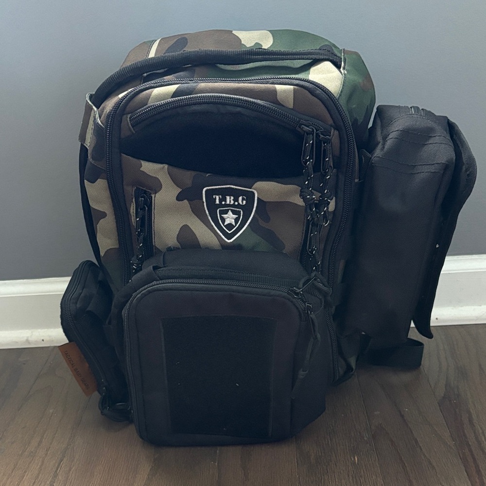 Tactical Baby Gear Camouflage Backpack Diaper Bag & Accessories
